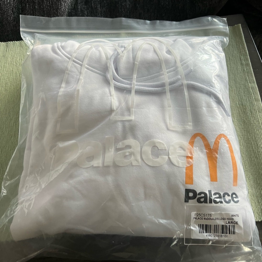 Palace White Hoodie with Logo